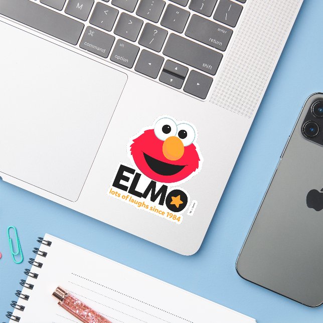 Adesivo Rua Sésamo | Elmo Muitas filhas desde 1984 (Notebook com iPhone)