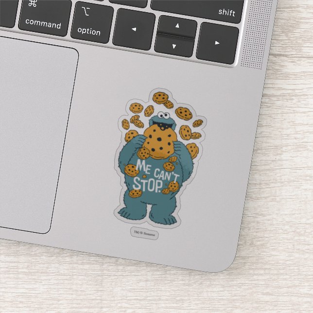 Adesivo Rua Sésamo | Monstro do Biscoito - Eu não consigo  (Detalhe)