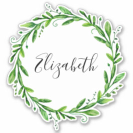 Adesivo Rua verde de aquarela. Nome botânico de Verão