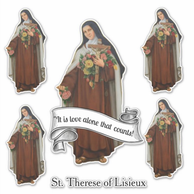 Adesivo Ruas Religiosas. Therese of Lisieux Carmelite Nun (Frente)