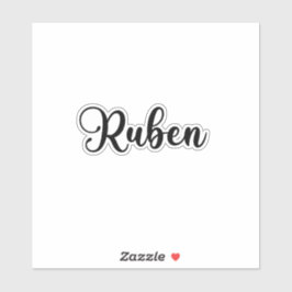 Adesivo Ruben Name - Caligrafia manuscrita