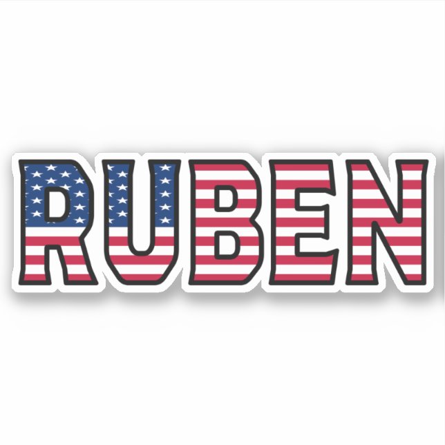 Adesivo Ruben Name Vorname USA Sticker Stickerset (Frente)