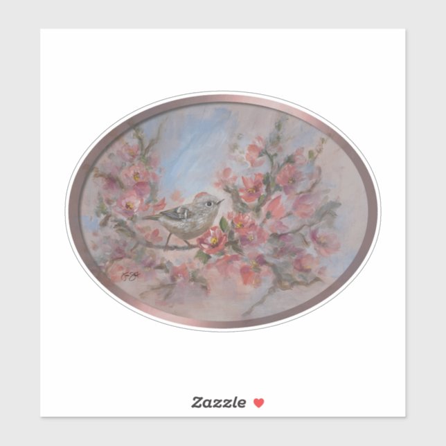 Adesivo Ruby Crowned Kinglet (Folha)