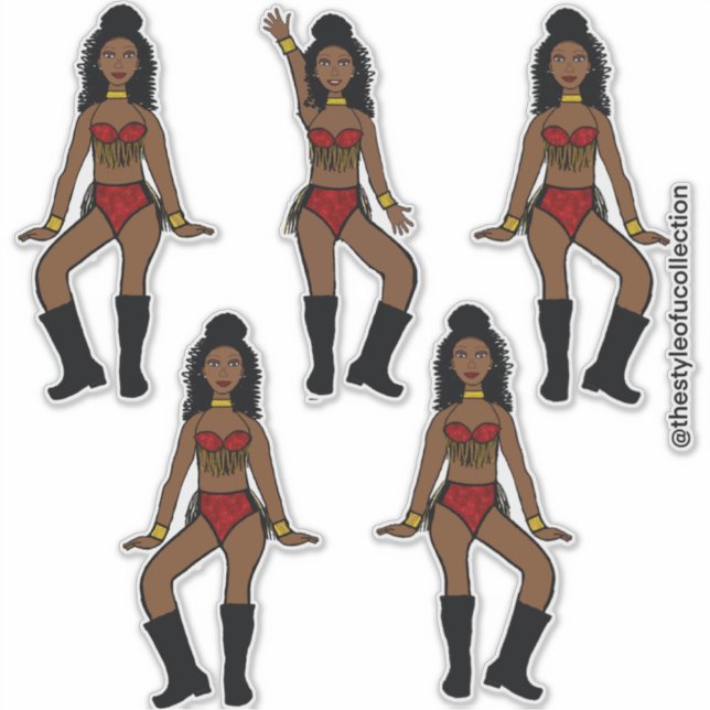 Adesivo Ruby Gold Fringe Dancer #2A (Frente)