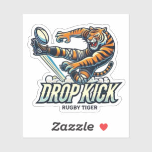 Adesivo Rugby Tiger Drop Kick
