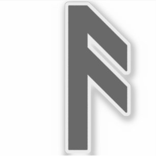 Adesivo Rune Ansuz (cinza)