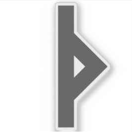 Adesivo Rune Thurisaz (cinza)