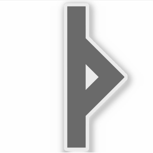 Adesivo Rune Thurisaz (cinza) (Frente)