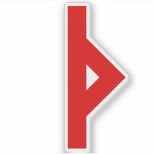 Adesivo Rune Thurisaz (vermelho)