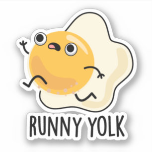 Adesivo Runny Yolk Funny Comida Ovo