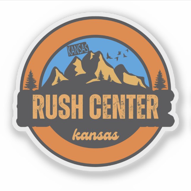 Adesivo Rush Center, Kansas (Frente)