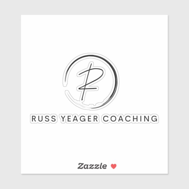 Adesivo Russ Yeager Coaching Signature Logo (Folha)