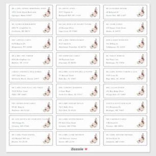 Adesivo Rustic Bloom Rótulos de Endereço de Convidado In