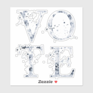 Adesivo Rustic Blue Vote