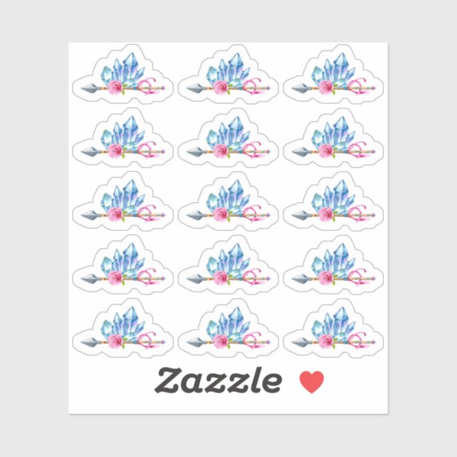 Adesivo Rustic Bohemian Crystal Gems Arrow Gypsy Planner (Folha)