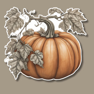 Adesivo Rustic Pumpkin à prova de água