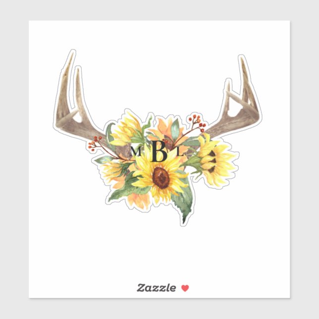 Adesivo Rústico Anters Monograma Grande (Folha)