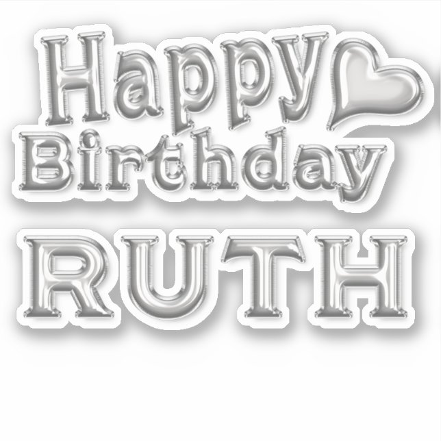Adesivo Ruth Happy Birthday silver Aufkleber Sticker (Frente)