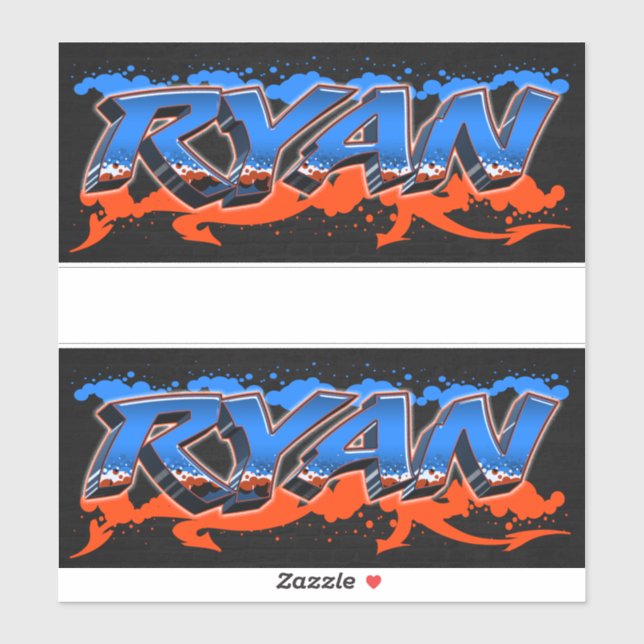 Adesivo Ryan Vorname Name Graffiti Aufkleber Sticker (Folha)