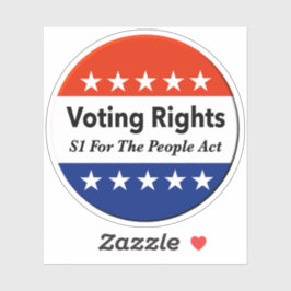 Adesivo S1 Direitos De Voto Para A Lei Pessoas