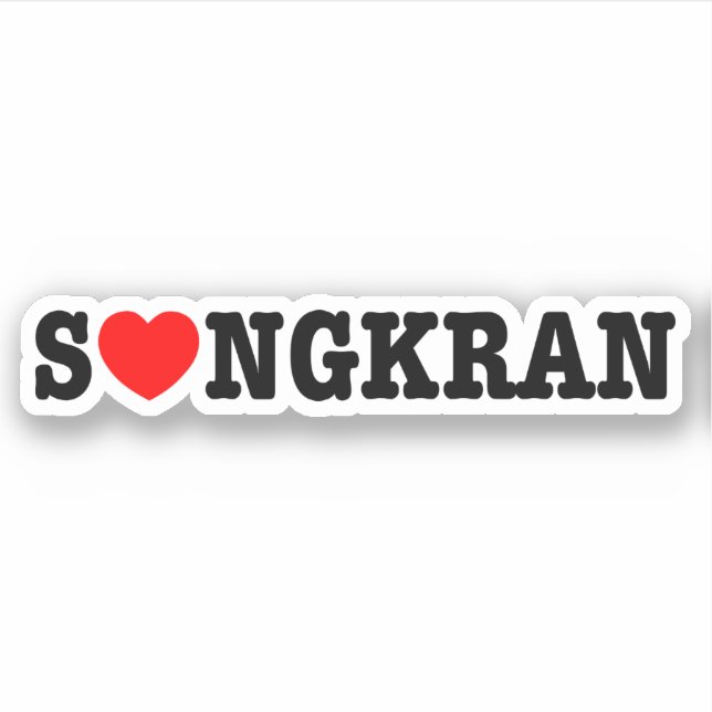 Adesivo S ❤ NGKRAN ~ Heart (Love) Songkran (Frente)