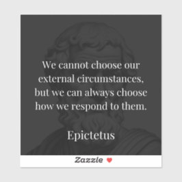 Adesivo Sabedoria de Epictetus: empoderamento através da r