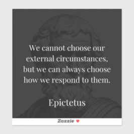 Adesivo Sabedoria de Epictetus: empoderamento através da r