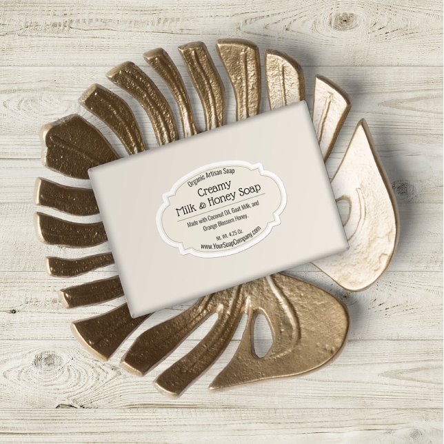 Adesivo Sabonete De Artisan Com Cor Neutra Do Creme (Criador carregado)