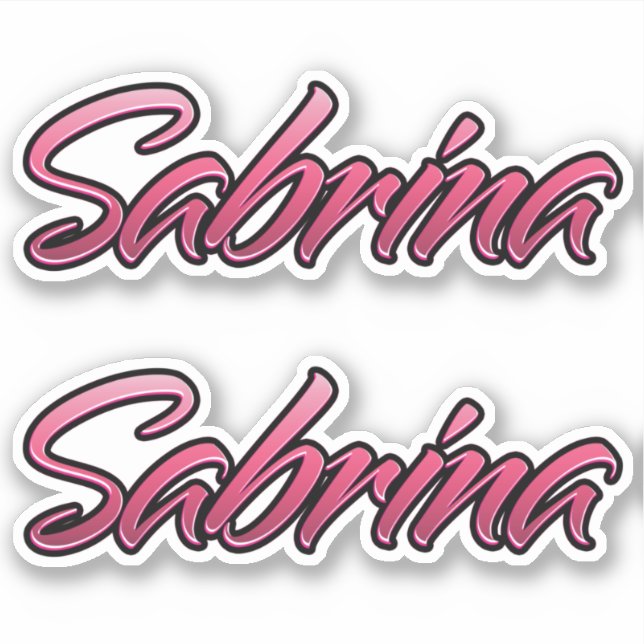 Adesivo Sabrina faded pink Aufkleber Sticker Stickerset (Frente)