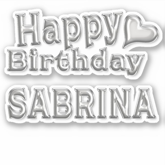Adesivo Sabrina Happy Birthday silver Aufkleber Sticker (Frente)