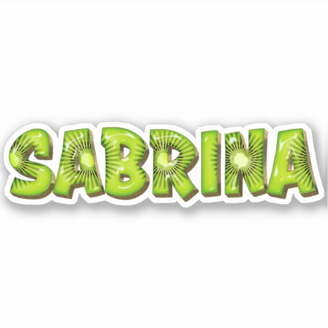 Adesivo Sabrina Name Kiwi Design Aufkleber Sticker (Frente)