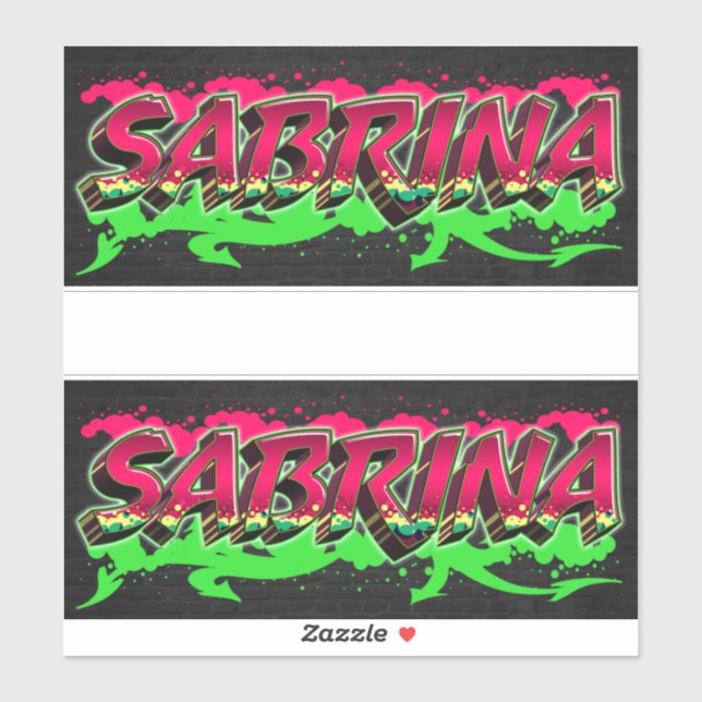 Adesivo Sabrina Vorname Name Graffiti Aufkleber Sticker (Folha)