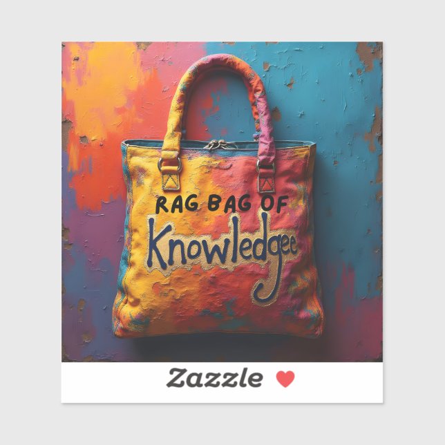 Adesivo Saco de conhecimento (Folha)