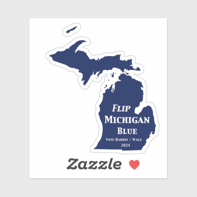 Adesivo Sacudir Michigan Blue em 2024 (Folha)