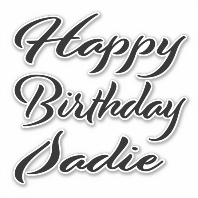 Adesivo Sadie Name Vorname black Sticker Geburtstag (Frente)