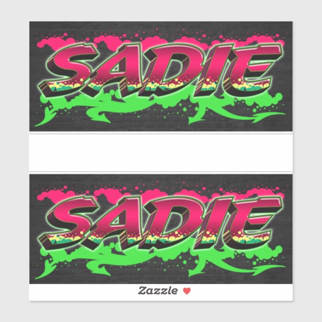 Adesivo Sadie Vorname Name Graffiti Aufkleber Sticker (Folha)