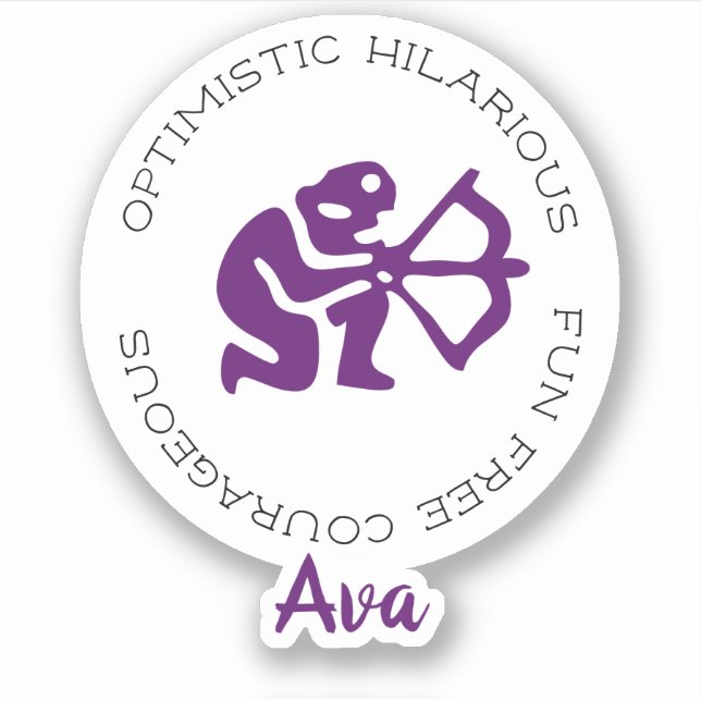 Adesivo Sagitário - Traços de Sinal de Estrela Zodiac (Frente)