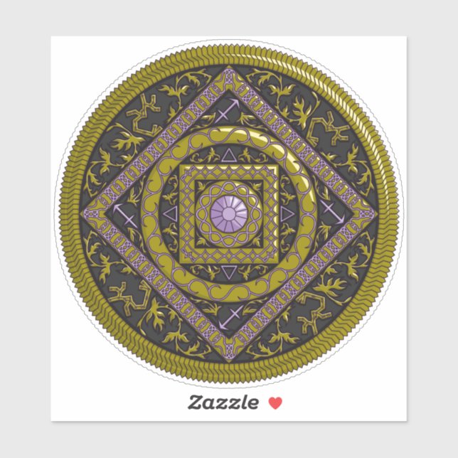 Adesivo Sagittarius Mandala (Folha)