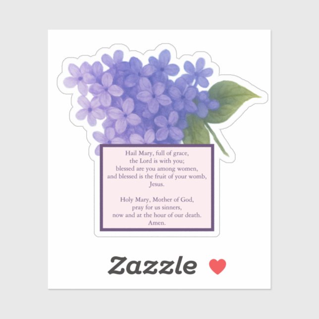 Adesivo Sagrado Blooms Lilac - Ave Mary (Folha)