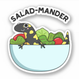 Adesivo Salada Engraçada Salamander Animal Pun