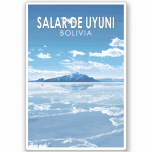 Adesivo Salar de Uyuni Bolivia Viagem Art Vintage