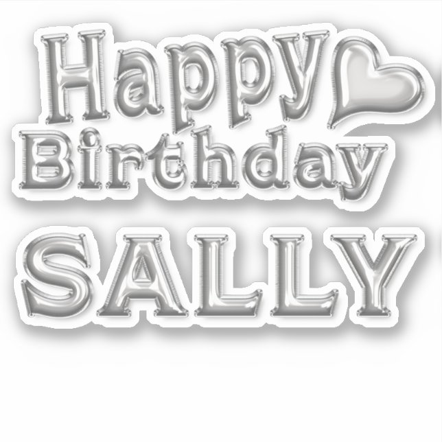 Adesivo Sally Happy Birthday silver Aufkleber Sticker (Frente)