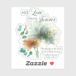 Adesivo Salm 136 Seu Amor Encontra Escritura Para Sempre