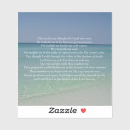 Adesivo Salmo 23 O Senhor é a minha pastora, bela praia