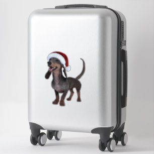 Adesivo Salsicha De Dachshund Pronta Para Feriados, Cão Co