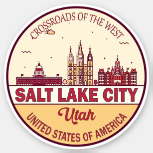 Adesivo Salt Lake City Utah Cidade Skyline Emblem