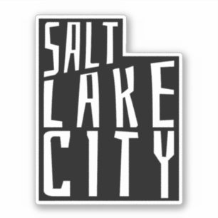 Adesivo Salt Lake City, Utah Outline - Mapa de Viagem