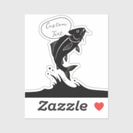 Adesivo Salto do Pensamento: Laptop de Peixe Pulando Perso