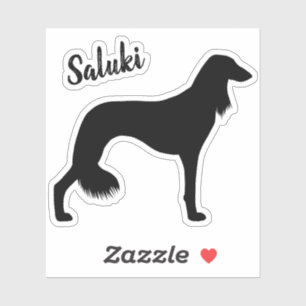 Adesivo Saluki Dog Silhouette Vinyl Sticker