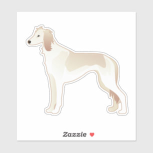 Adesivo Saluki Hound Dog Breed Side View Silhouette